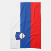 スロベニアの国旗 キッチンタオル (縦)