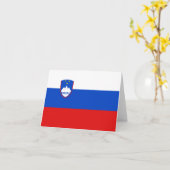スロベニアの国旗 ノートカード (黄色い花)