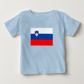 スロベニアの国旗 ベビーTシャツ (正面)