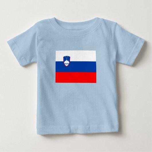スロベニアの国旗 ベビーTシャツ (正面)