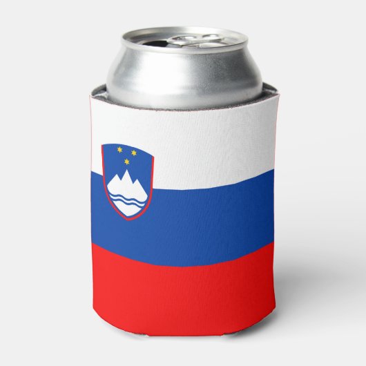 スロベニアの国旗 缶クーラー (缶正面)