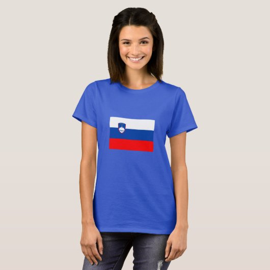 スロベニアの国旗 Tシャツ (正面フル)