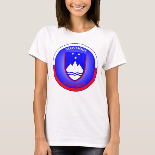 スロベニアの国章 サークル型 Tシャツ (正面)