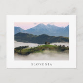 スロベニアの山々と聖トマス教会 ポストカード (正面)