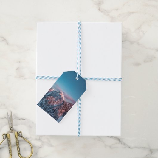 スロベニアの山の上の魔法の空 ギフトタグ (より糸付き)