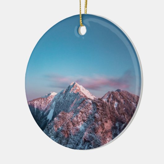 スロベニアの山の上の魔法の空 セラミックオーナメント (左)