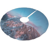 スロベニアの山の上の魔法の空 ブラッシュドポリエステルツリースカート (アングル)