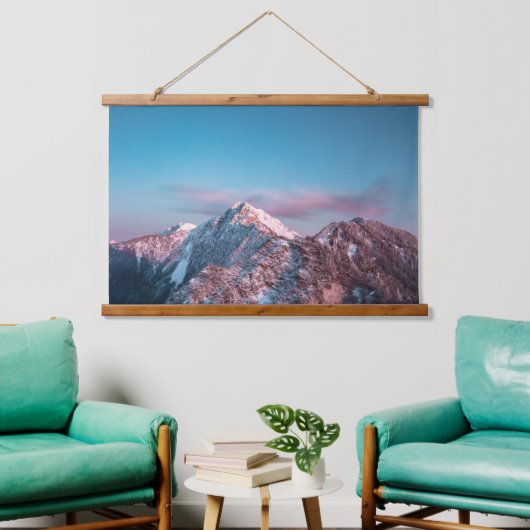 スロベニアの山の上の魔法の空 吊り下げ型タペストリー (リビング)