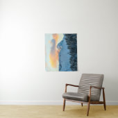 スロベニアの山トリグラフの上の素晴らしい夕日 タペストリー (インサイチュ)