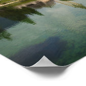 スロベニアの教会とボヒニ湖のポスター ポスター (角)