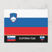 スロベニアの旗 & スロベニア - 旅行、休暇/スポーツ ポストカード (正面)