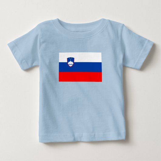 スロベニアの旗 ベビーTシャツ (正面)