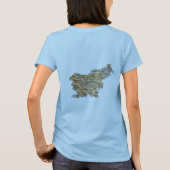 スロベニアの旗+地図+テキストTシャツ Tシャツ (裏面)
