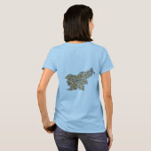スロベニアの旗+地図+テキストTシャツ Tシャツ (裏面フル)