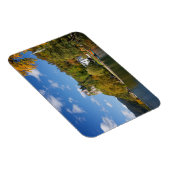 スロベニアの秋の色の木々と湖 マグネット (右側)