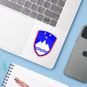 スロベニアの紋章 シール (ノートパソコンとiPhone)