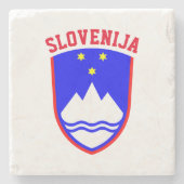 スロベニアの紋章 ストーンコースター (正面)