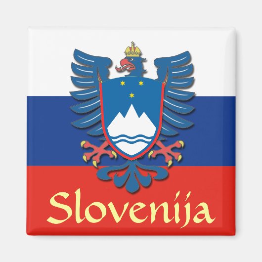 スロベニアの紋章 マグネット (正面)