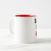 スロベニアの誰かが私を愛している ツートーンマグカップ (正面左)