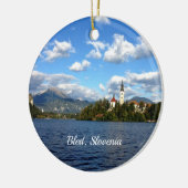 スロベニアの風光明媚な写真 セラミックオーナメント (左)