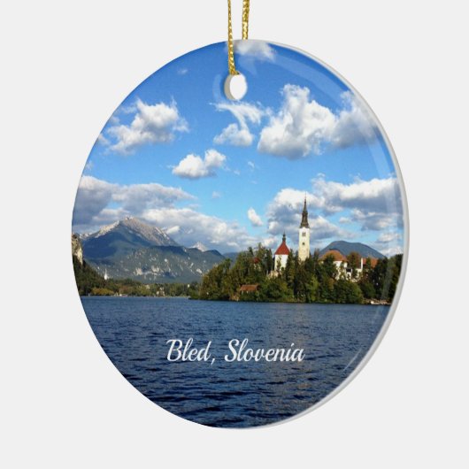 スロベニアの風光明媚な写真 セラミックオーナメント (左)