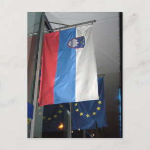 スロベニアのeu国旗 ポストカード