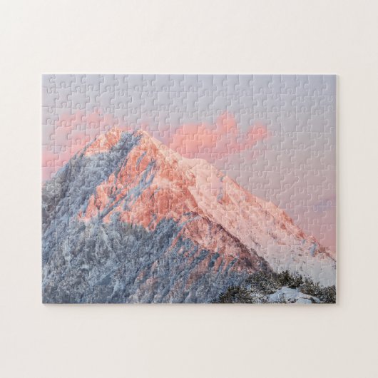 スロベニアのStoržič山に沈む最後の陽光 ジグソーパズル (横)
