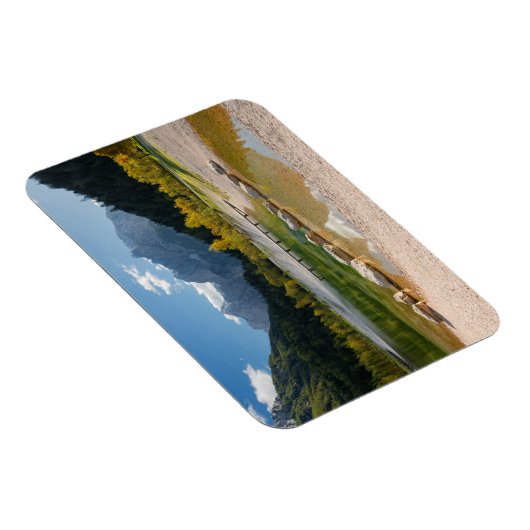 スロベニアアルプスのジャスナ湖秋 マグネット (右側)