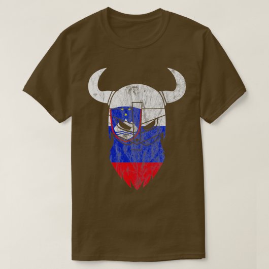 スロベニアバイキング国旗 Tシャツ (デザイン正面)