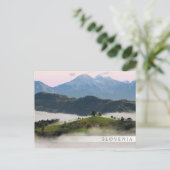 スロベニアバーの山を持つ聖トマス教会 ポストカード (スタンド正面)