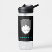 スロベニアフィットネス&スロベニアの紋章/国旗 ウォーターボトル (左面)