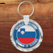 スロベニアラウンドエンブレム キーホルダー (正面)