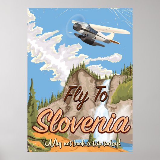 スロベニアヴィンテージスタイル旅行ポスター ポスター (正面)