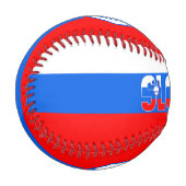 スロベニア国旗とコート・オブ・アームズ 野球ボール (正面左)