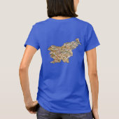 スロベニア国旗と地図dk Tシャツ (裏面)
