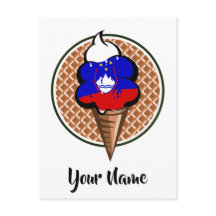 スロベニア国旗のアイスクリーム