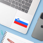 スロベニア国旗のシール シール (ノートパソコンとiPhone)