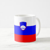 スロベニア国旗のセラミックコーヒーマグ コーヒーマグカップ (正面右)