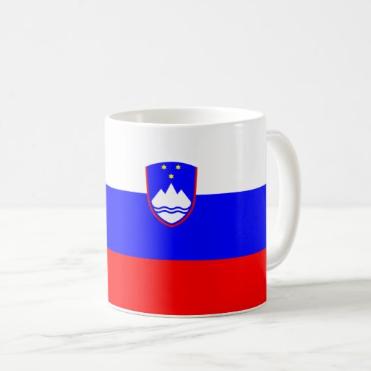 スロベニア国旗のセラミックコーヒーマグ コーヒーマグカップ