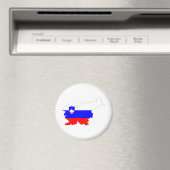 スロベニア国旗の地図の形状シルエット記号 マグネット (インサイチュ (食洗機))