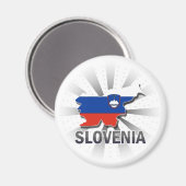 スロベニア国旗の地図2.0 マグネット (正面/裏面)