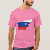 スロベニア国旗の地図 Tシャツ (正面)