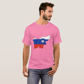 スロベニア国旗の地図 Tシャツ (正面フル)