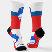 スロベニア国旗の愛国心地球に優し、スロベニア ソックス (傾斜あり)