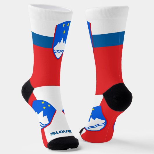 スロベニア国旗の愛国心地球に優し、スロベニア ソックス (傾斜あり)