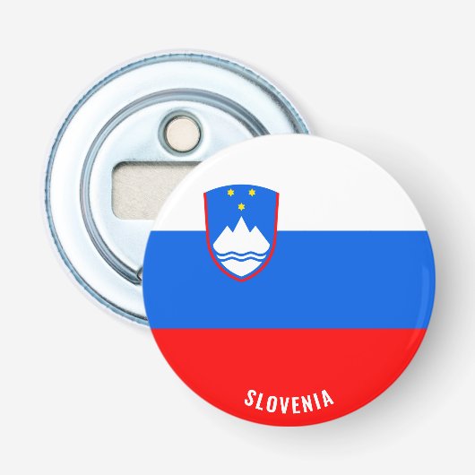 スロベニア国旗を楽しむ愛国的なボトルオープナー 栓抜き (正面)