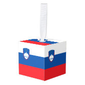 スロベニア国旗 キューブオーナメント (正面アングル)