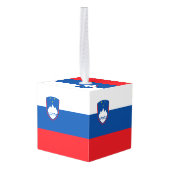 スロベニア国旗 キューブオーナメント (裏面アングル)