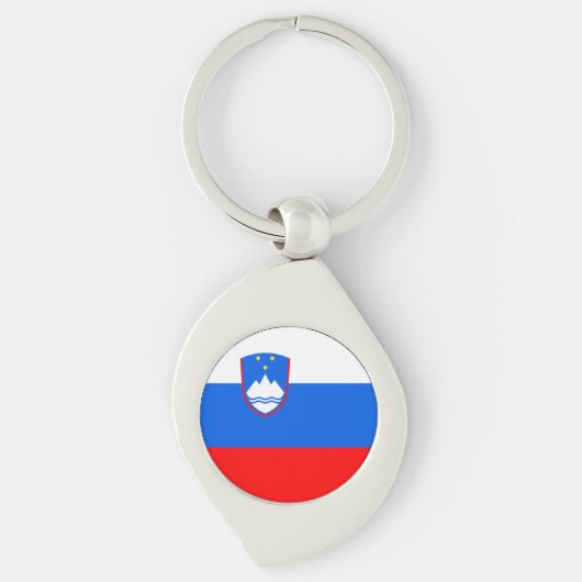 スロベニア国旗 キーホルダー (正面)