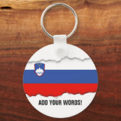 スロベニア国旗 キーホルダー (正面)